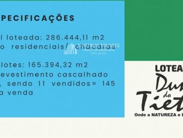 Terreno venda em Mineiros do Tietê, Região Geográfica Intermediária de Bauru