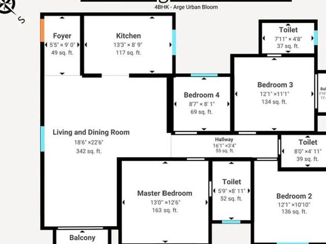 Flat for sale in Bangalore North, Cox Town - Bangalore