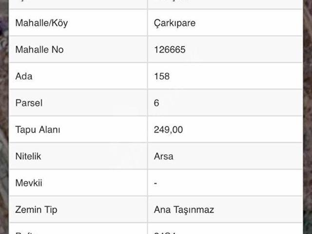 Çarkıpare Mahallesi, Sarıçam içerisinde satılık Arsa