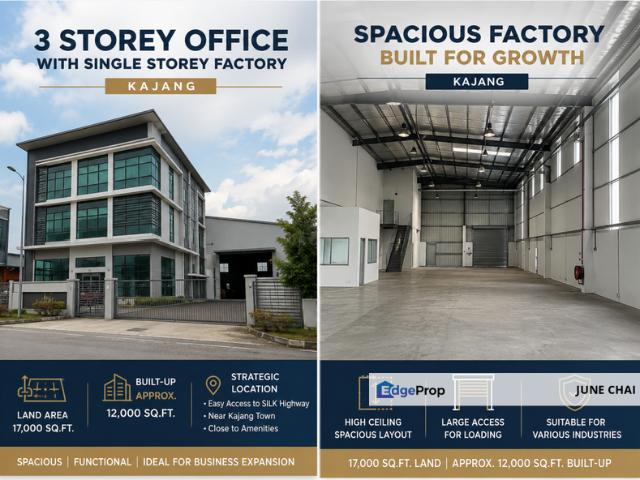 Warehouse for sale in Kajang, Langat