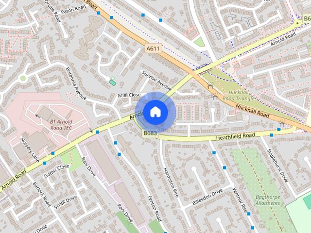House for rent in Bulwell, City of Nottingham