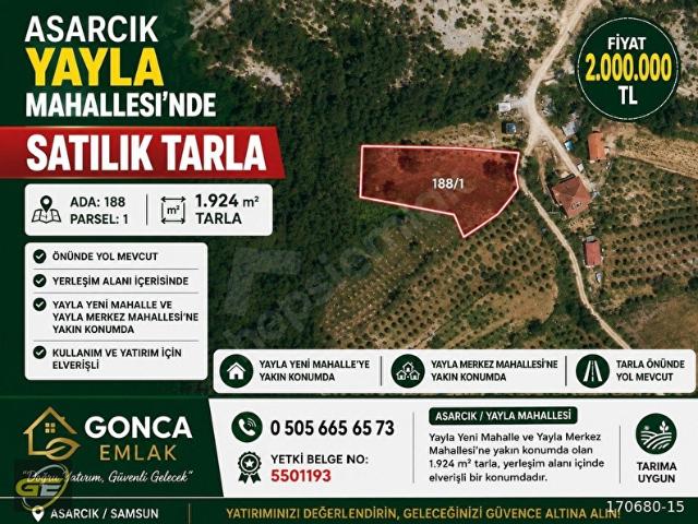 Asarcik, Samsun içerisinde satılık Arsa