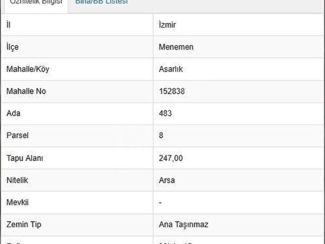 Menemen, İzmir içerisinde satılık Arsa
