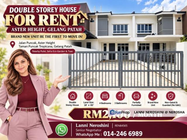 House for rent in Tropicana Uplands, Pontian