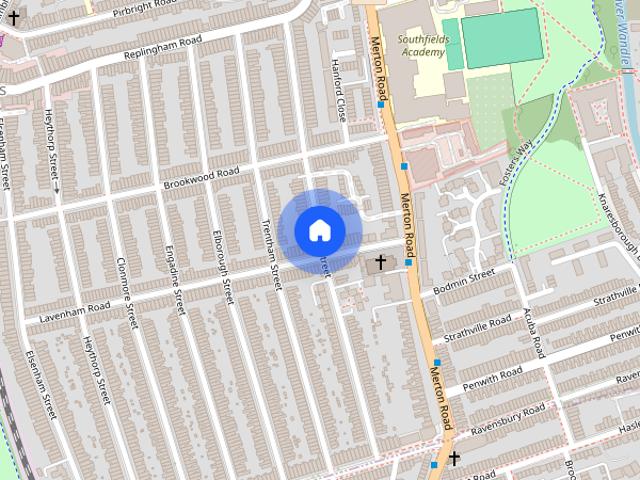 House for rent in Southfields, Greater London