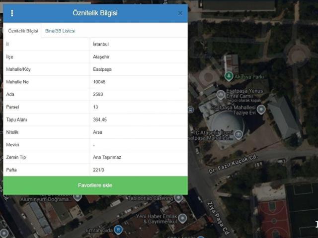Ataşehir, İstanbul içerisinde satılık Arsa