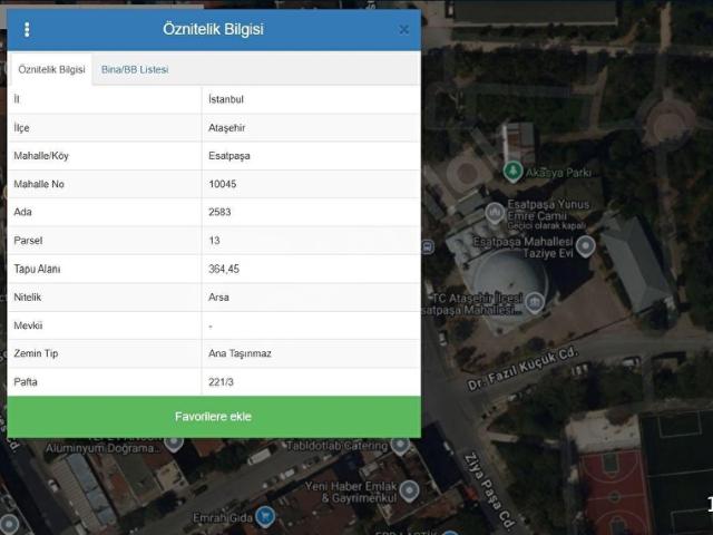 Ataşehir, İstanbul içerisinde satılık Arsa