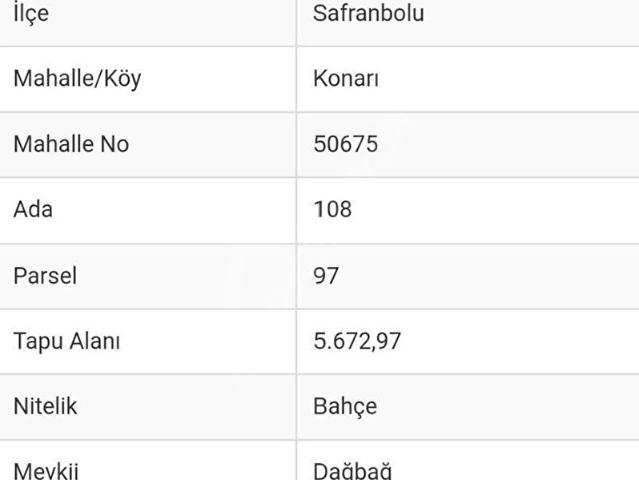 Safranbolu, Karabük içerisinde satılık Arsa