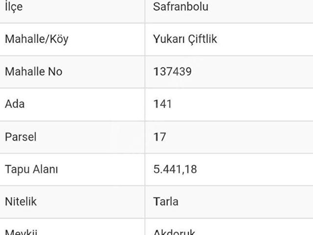 Safranbolu, Karabük içerisinde satılık Arsa