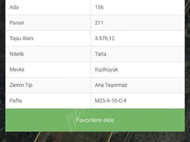 Harmanören, Atabey içerisinde satılık Arsa