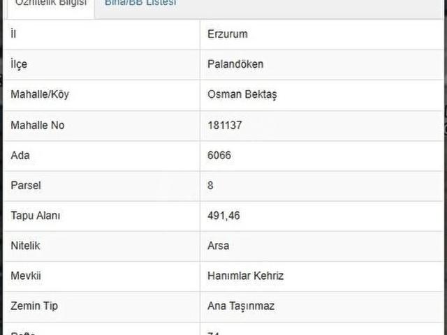 Erzurum, Palandöken içerisinde satılık Arsa