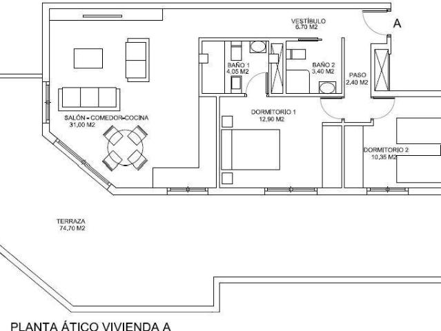 Ático en venta en Pedredo, Arenas De Iguña