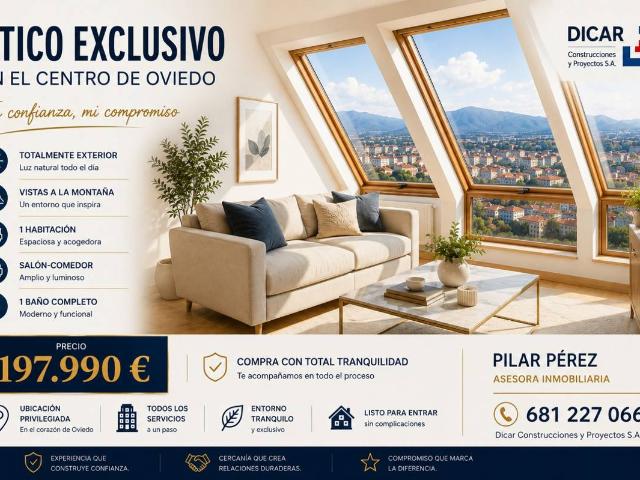 Ático en venta en Centro, Oviedo