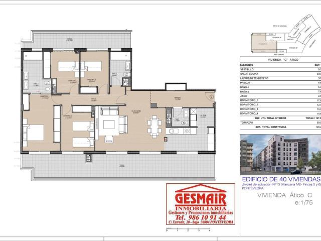 Ático en venta en Pontevedra, Moureira de Arriba
