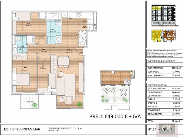Ático en venta en Districte 1, Barcelonès