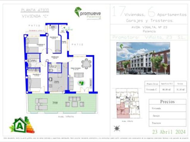 Ático en venta en Allende el Río, Palencia