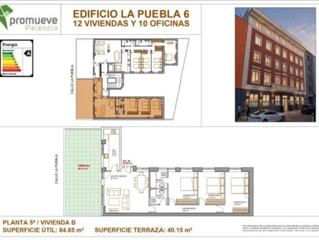 Ático en venta en Centro, Palencia
