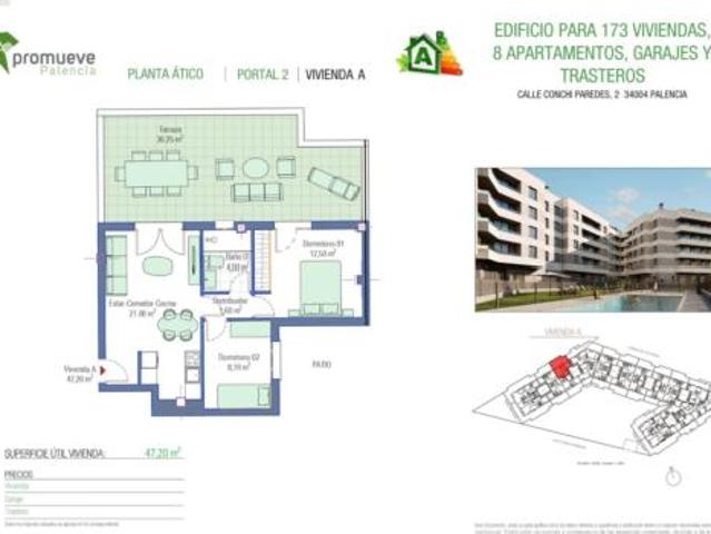 Ático en venta en San Antonio, Palencia