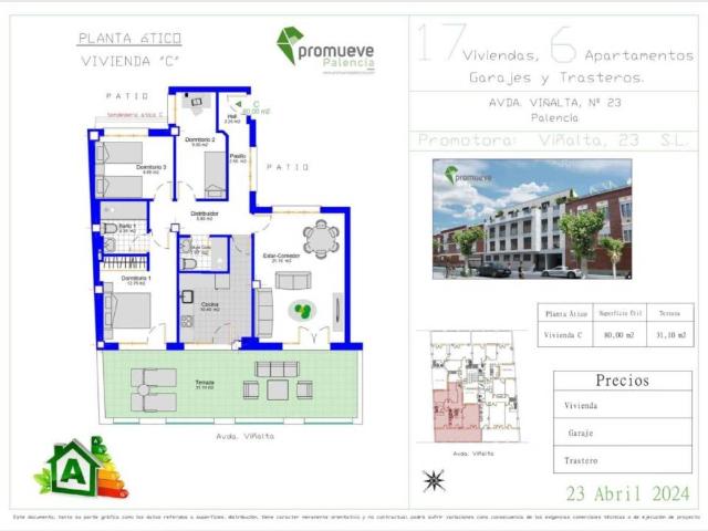 Ático en venta en Allende el Río, Palencia