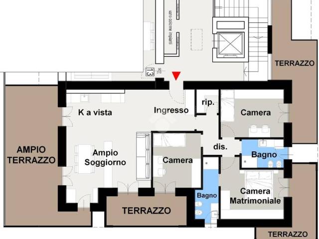 Attico in vendita a Mirabello, Carugate