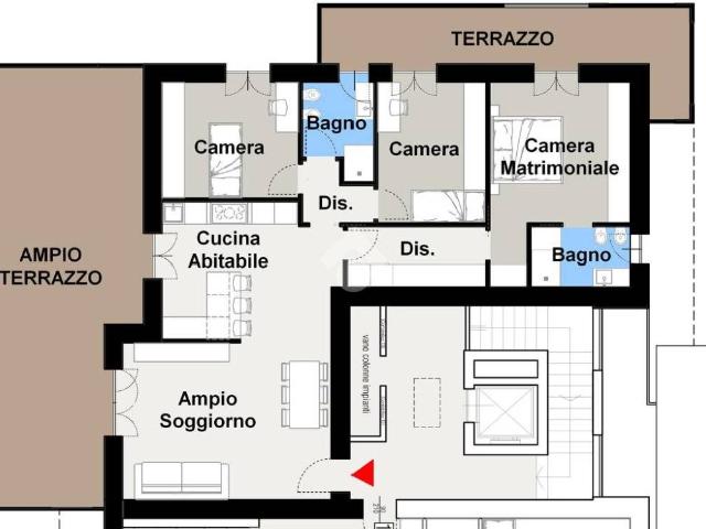 Attico in vendita a Mirabello, Carugate