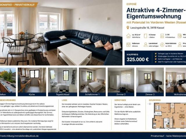 Wohnung kaufen in Vorderer Westen, Kassel