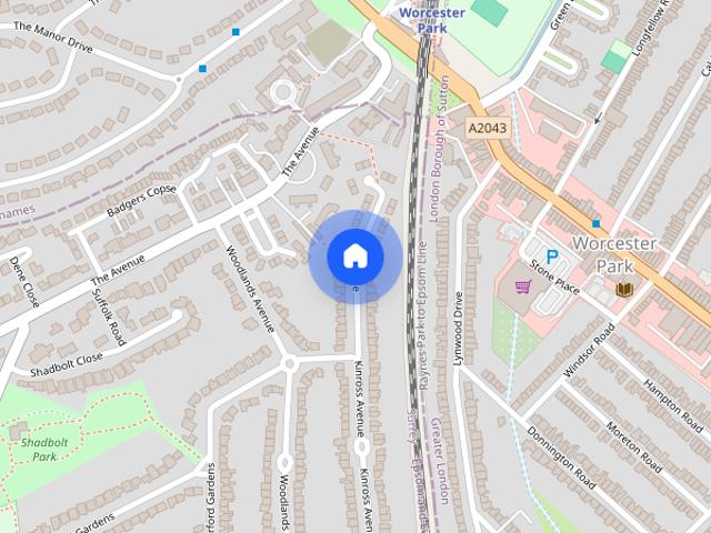 House for rent in Cuddington, Surrey