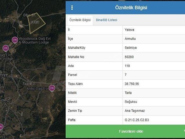 Armutlu, Yalova içerisinde satılık Arsa