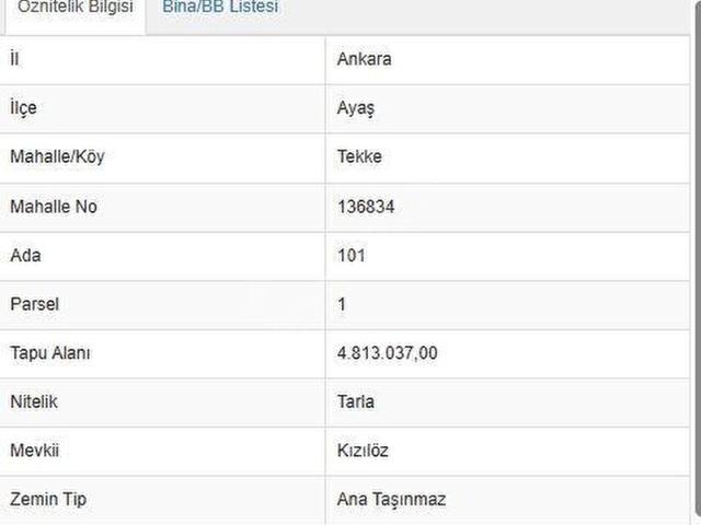 Ayaş, Ankara içerisinde satılık Arsa