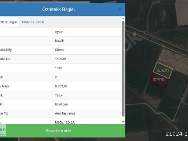 Sümer Mah., Nazilli içerisinde satılık Arsa