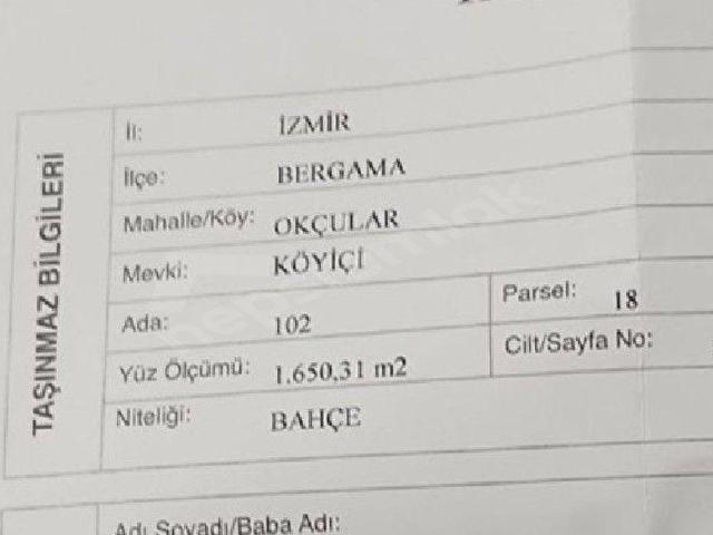 Bergama, İzmir içerisinde satılık mülk