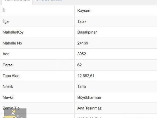 Talas, Kayseri içerisinde satılık Arsa