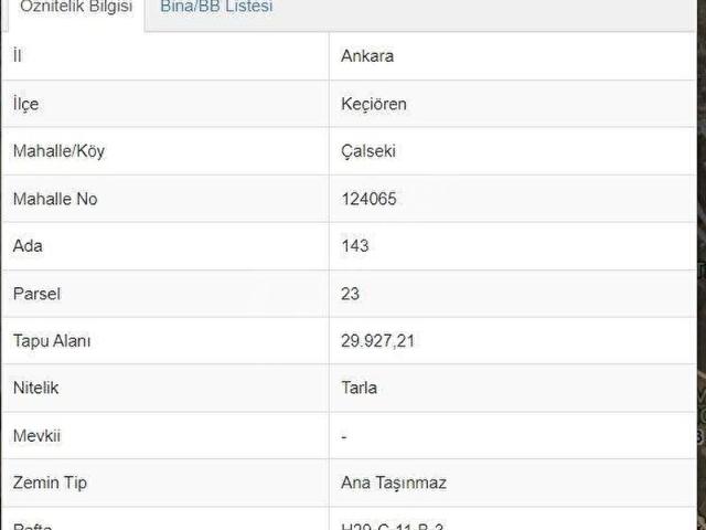 Keçiören, Ankara içerisinde satılık Arsa