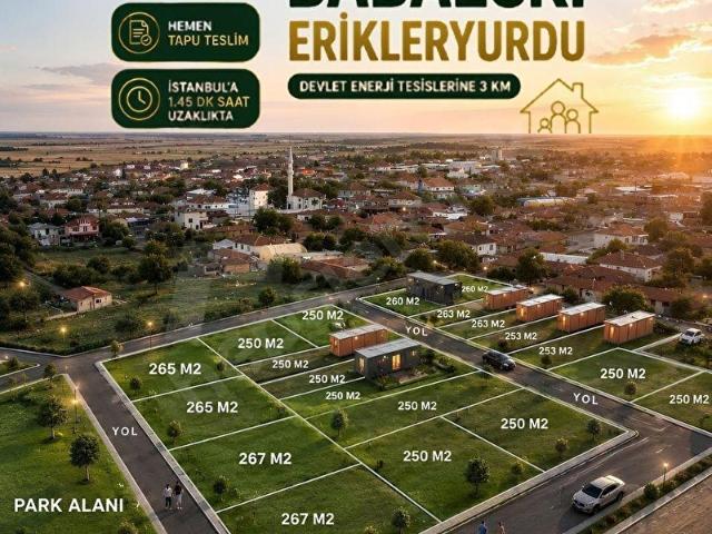 Erikleryurdu, Babaeski içerisinde satılık Arsa