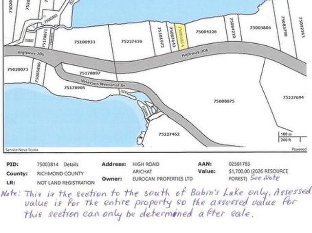 Land for sale in West Arichat, Nova Scotia