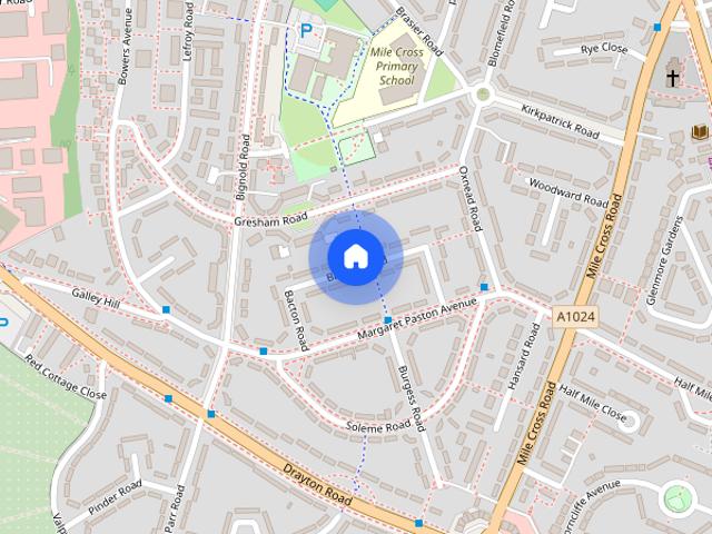 House for rent in Mile Cross, East Bank