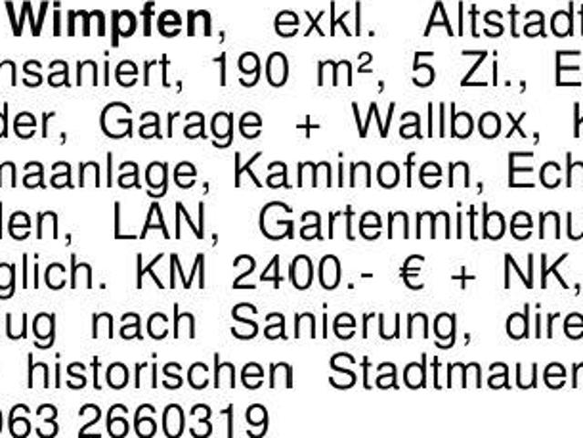 Villa kaufen in Hohenstadt, Bad Wimpfen