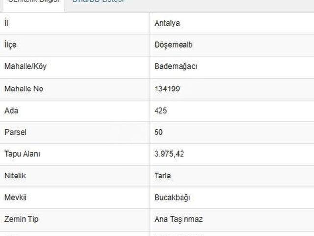 Döşemealti, Antalya içerisinde satılık Arsa