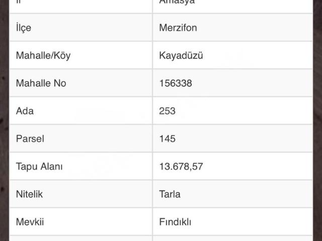 Kayadüzü, Merzifon içerisinde satılık Arsa
