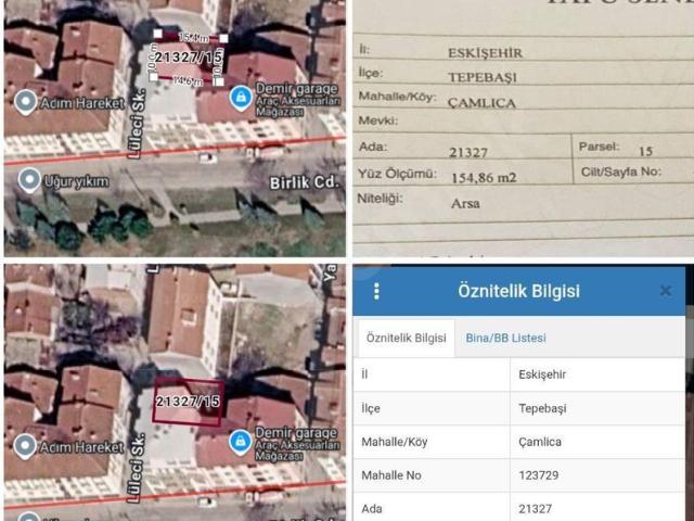 Çamlıca Mahallesi, Tepebaşı içerisinde satılık Arsa