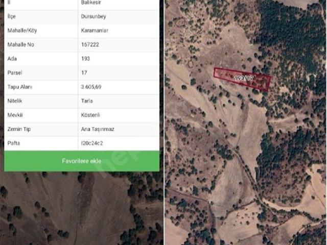Dursunbey içerisinde satılık Arsa
