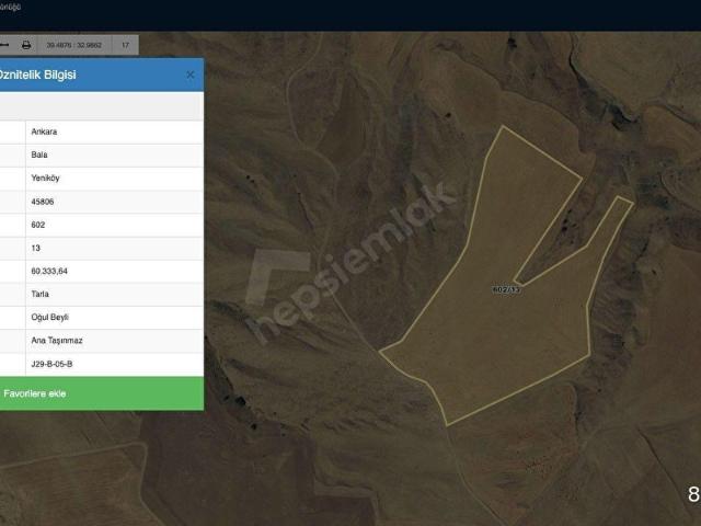 Bala, Ankara içerisinde satılık Arsa