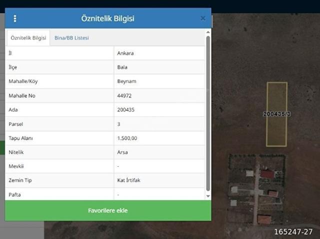 Bala, Ankara içerisinde satılık Arsa