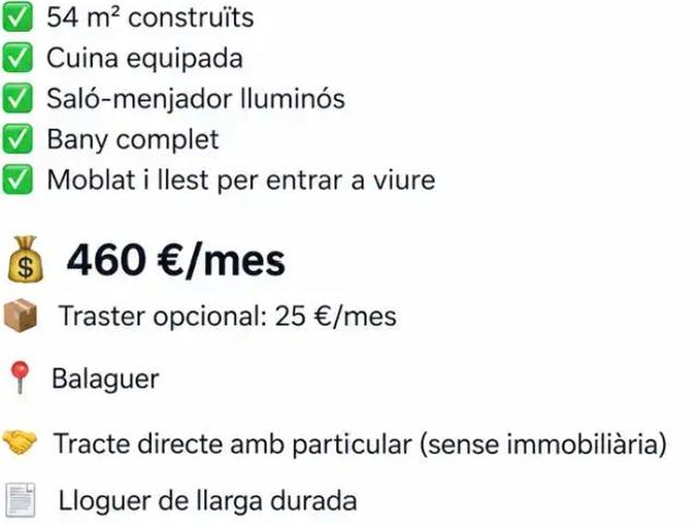 Apartamento en alquiler en Noguera, Catalunya