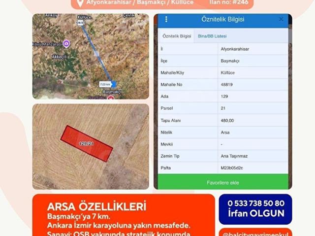Başmakçi, Afyonkarahisar içerisinde satılık Arsa