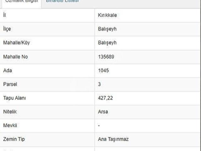 Balişeyh, Kirikkale içerisinde satılık Arsa