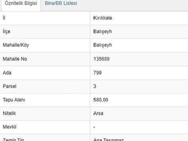 Balişeyh, Kirikkale içerisinde satılık Arsa