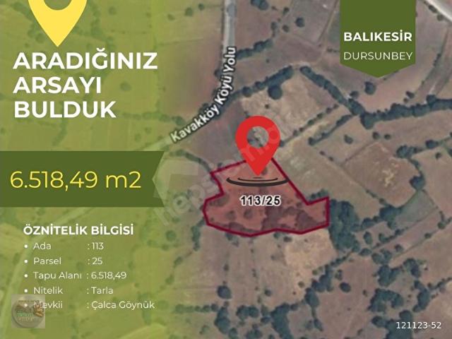 Kavak, Dursunbey içerisinde satılık Arsa