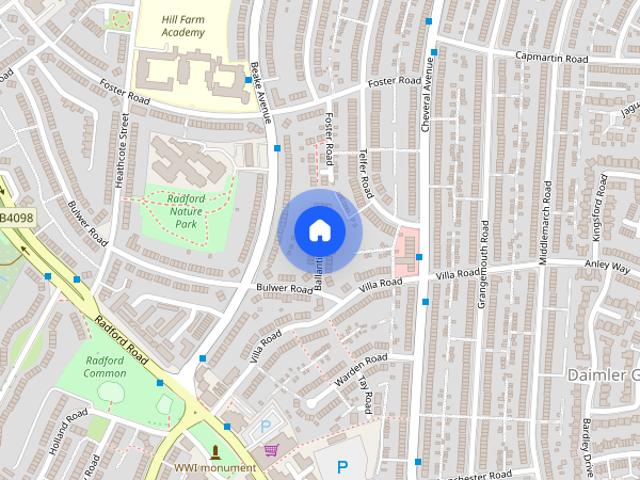 House for rent in Radford, West Midlands