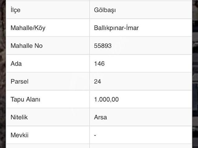 Gölbaşi, Ankara içerisinde satılık Arsa